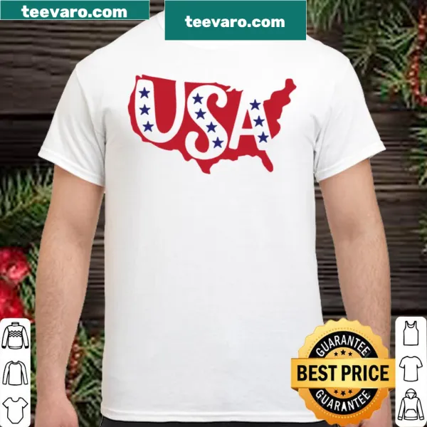 Patriotic T-shirt celebrating America with bold text
