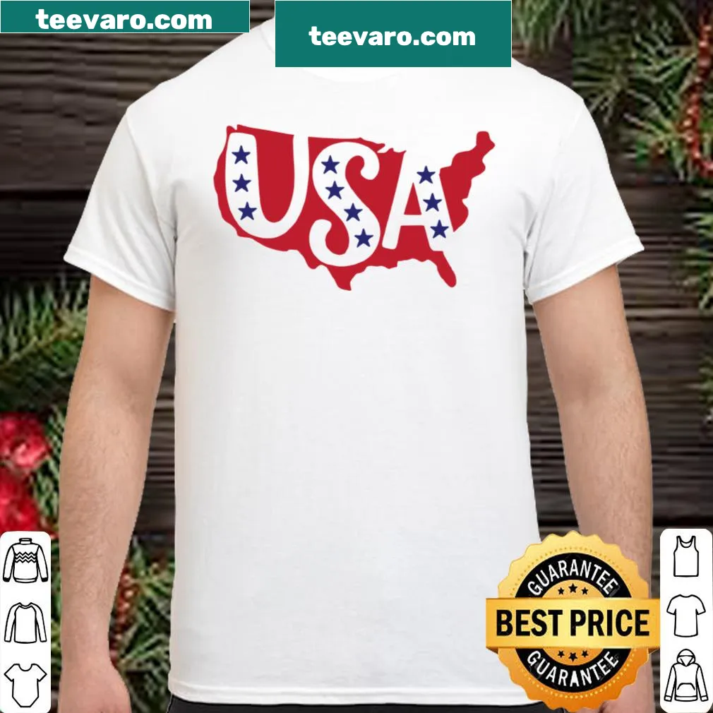 Patriotic T-shirt celebrating America with bold text