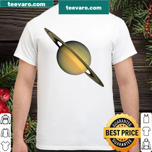 Illustration of Saturn on a cool space-themed shirt