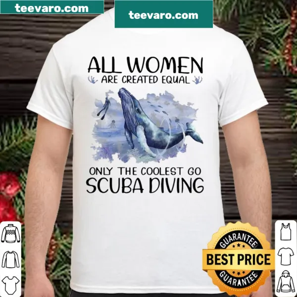 Cartoon dolphin graphic with empowering scuba diving text