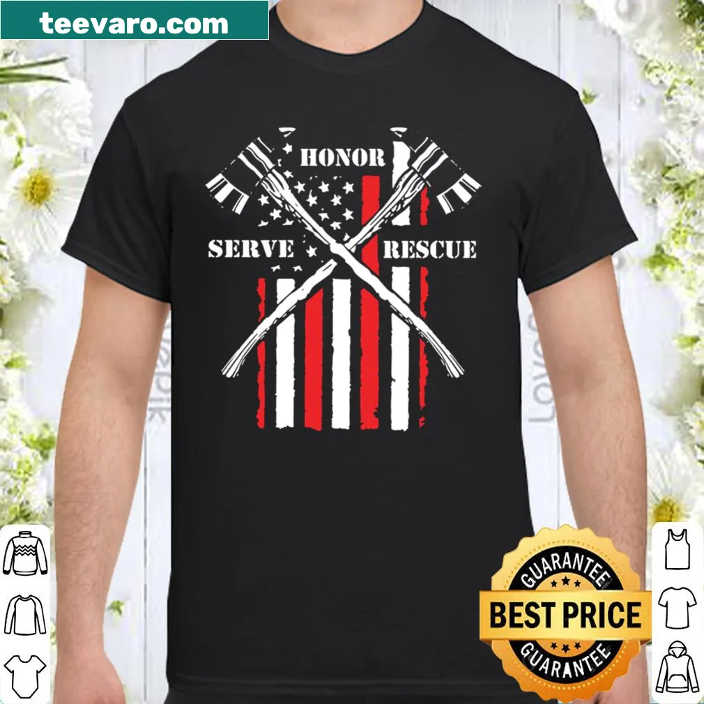 Shirt with text emphasizing service and rescue professions