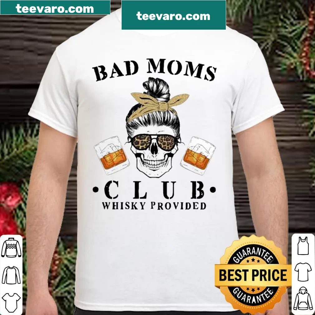 Funny mom shirt with skull design and whisky theme