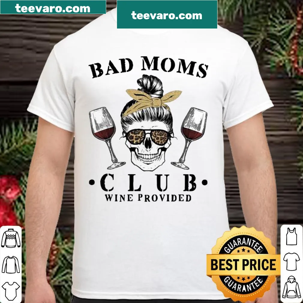 Skull graphic with 'Bad Mom Club' wording