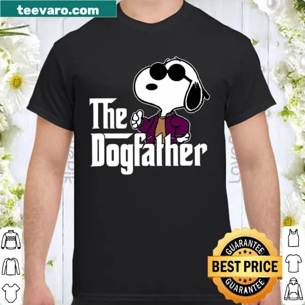 Shirt featuring Snoopy and the text 'The Dogfather' for dog lovers