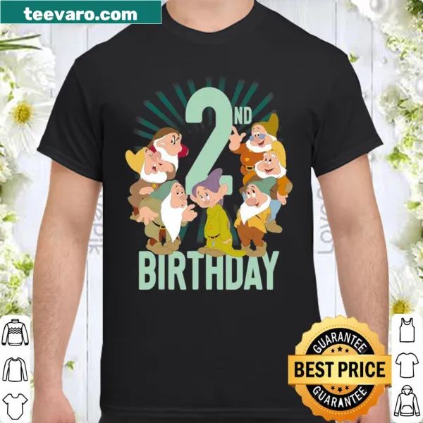 Illustrated Snow White with Seven Dwarfs for 2nd birthday shirt
