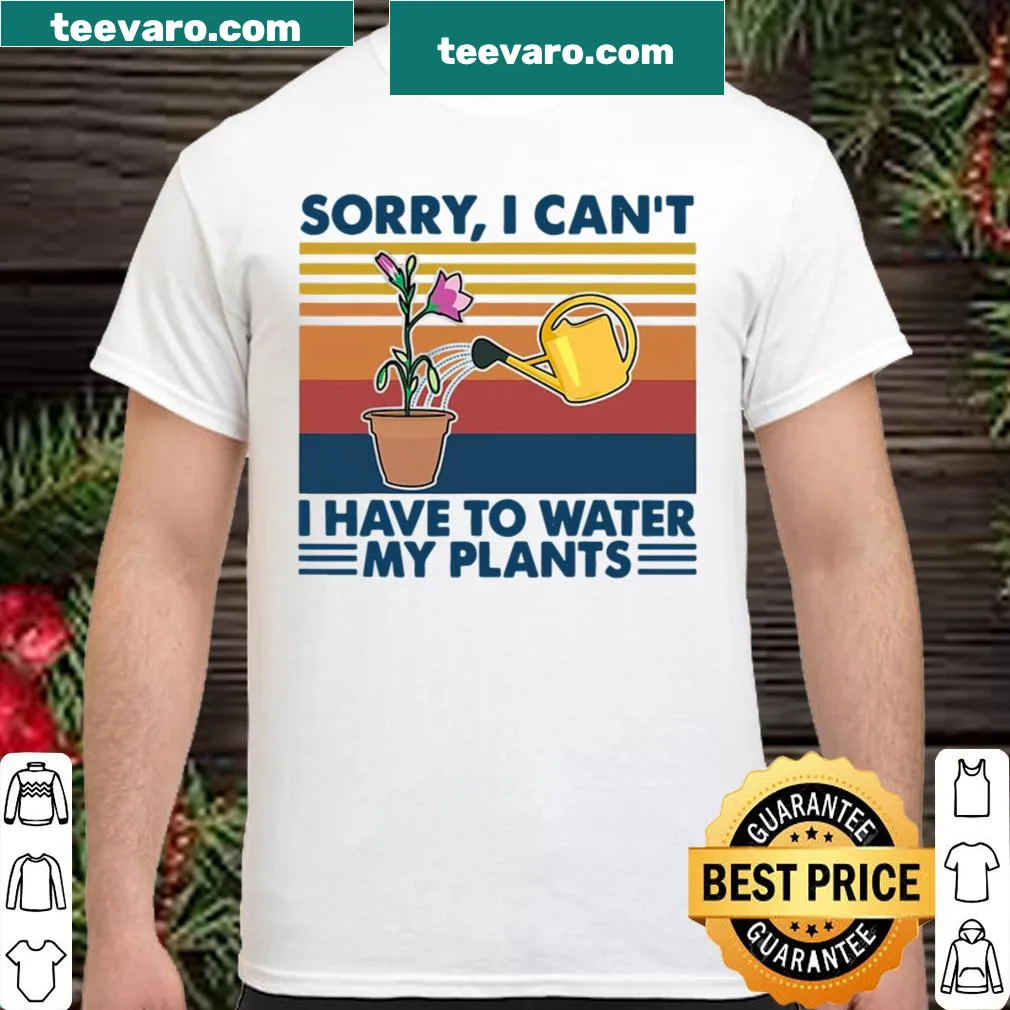 Whimsical gardening t-shirt with a humorous plant care slogan