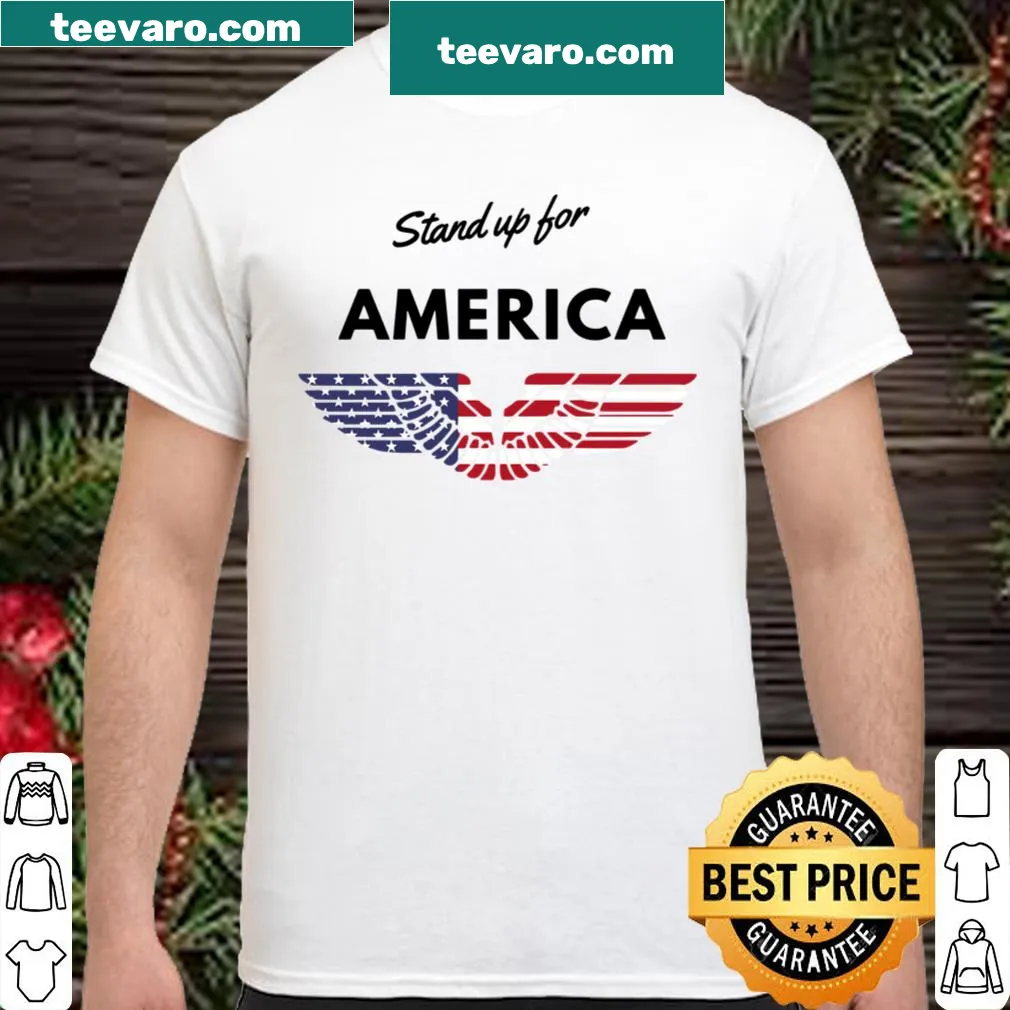 Patriotic t-shirt with a slogan supporting America