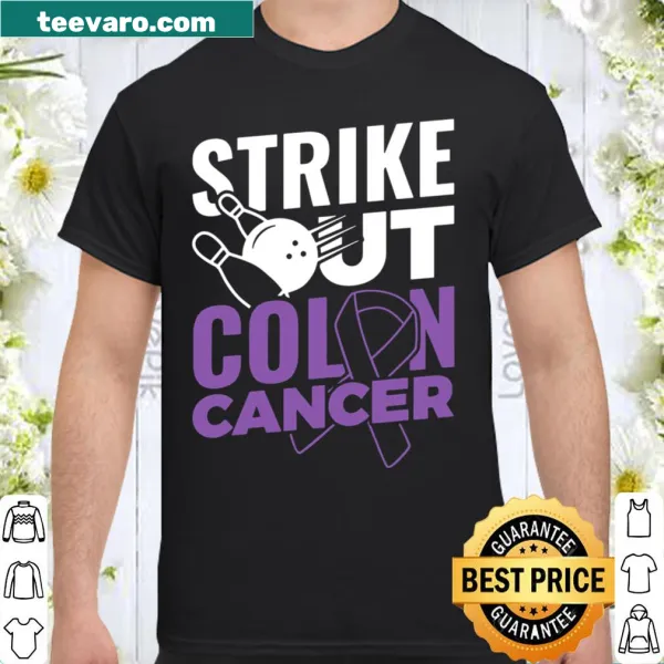 Shirt with the phrase 'Strike Out Colon Cancer' for awareness