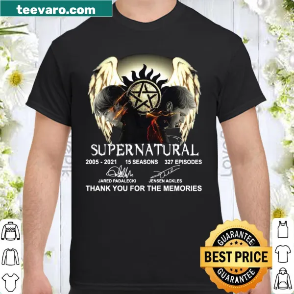 Tribute T-shirt featuring Supernatural cast signatures