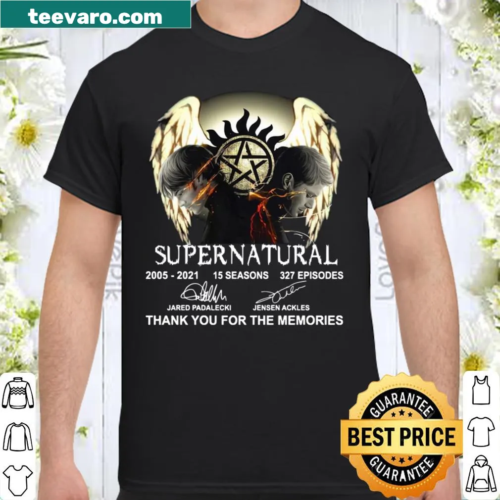 Tribute T-shirt featuring Supernatural cast signatures