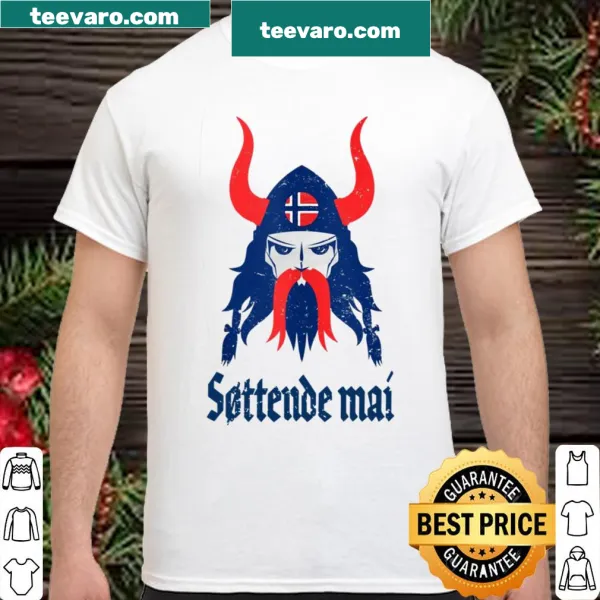 Vintage Viking ship graphic for Norwegian Constitution Day