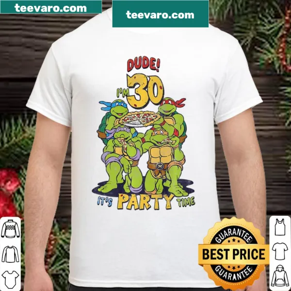 Nostalgic Teenage Mutant Ninja Turtles graphic for a 30th birthday celebration