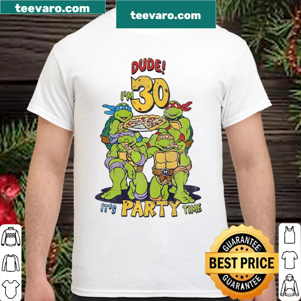 Nostalgic Teenage Mutant Ninja Turtles graphic for a 30th birthday celebration