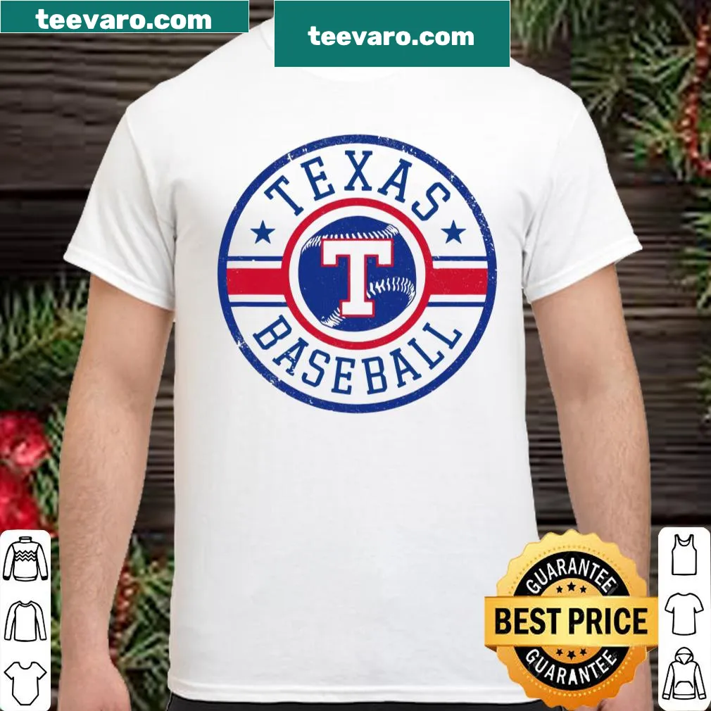 Vintage distressed Texas baseball graphic T-shirt for game day