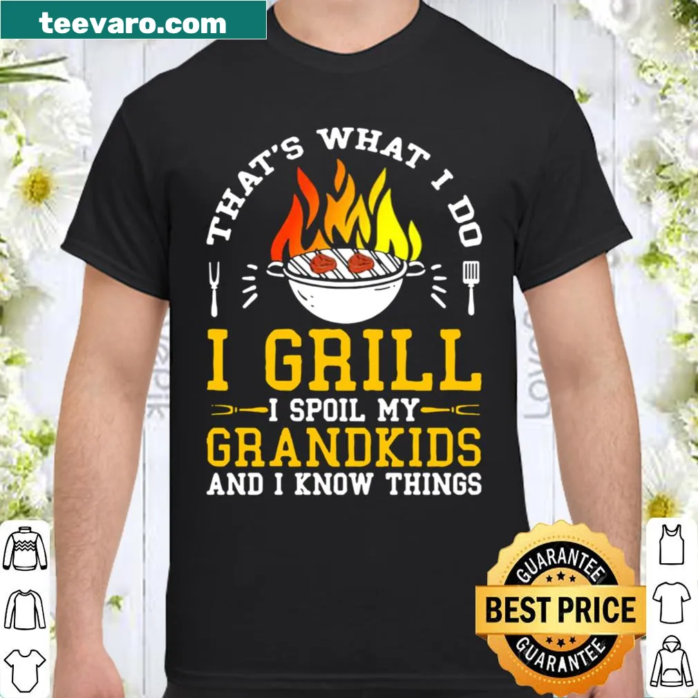 Grill-loving grandpa shirt with family-focused message