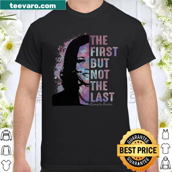 Empowering shirt celebrating Kamala Harris's historic role with a proud graphic.