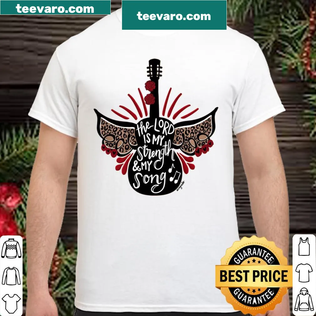 Inspirational shirt with the phrase about strength and faith.
