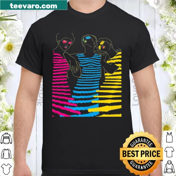 Illustration of three women celebrating sisterhood on a shirt