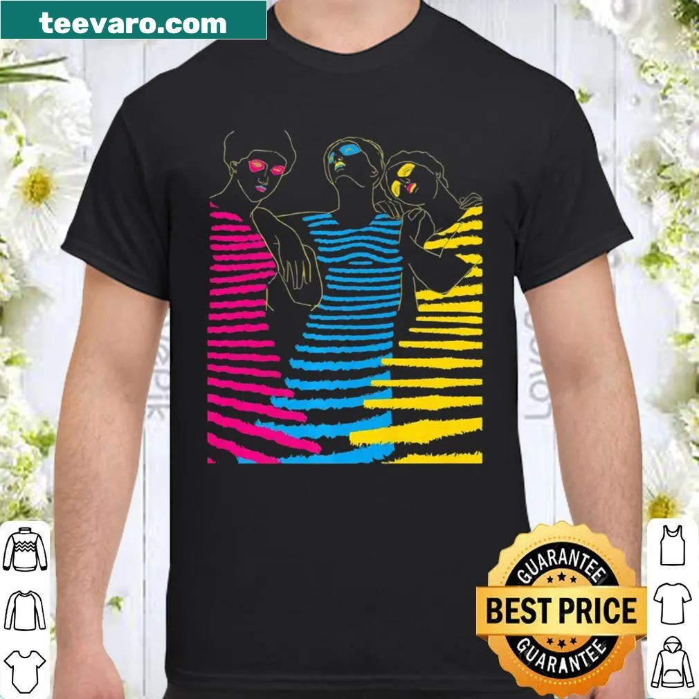 Illustration of three women celebrating sisterhood on a shirt