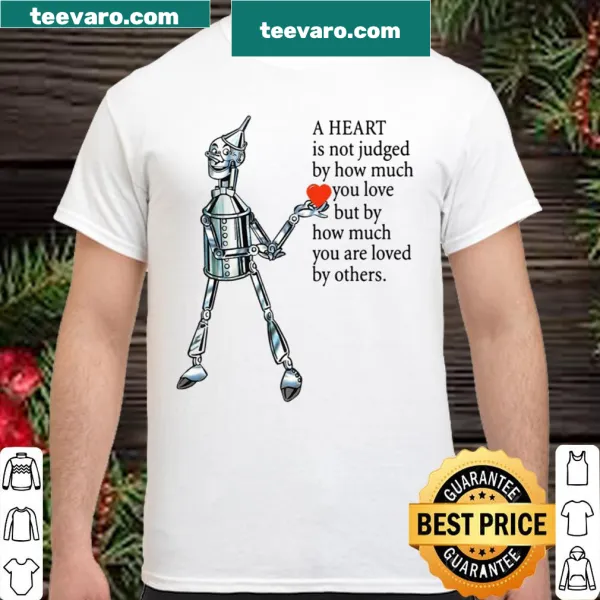 Cute Tin Man shirt featuring heart and wisdom theme