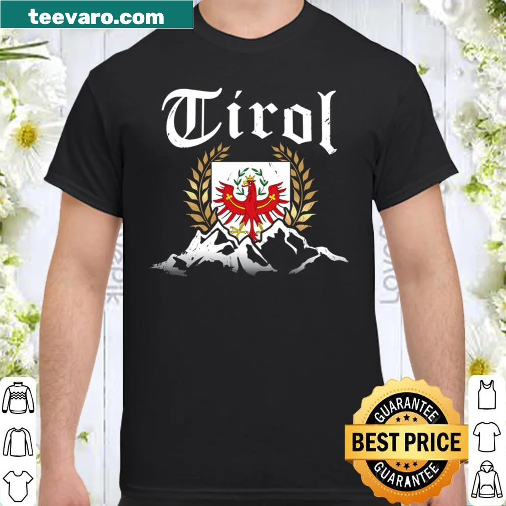 Illustration of Tirol mountains and Tiroler Adler Wappen