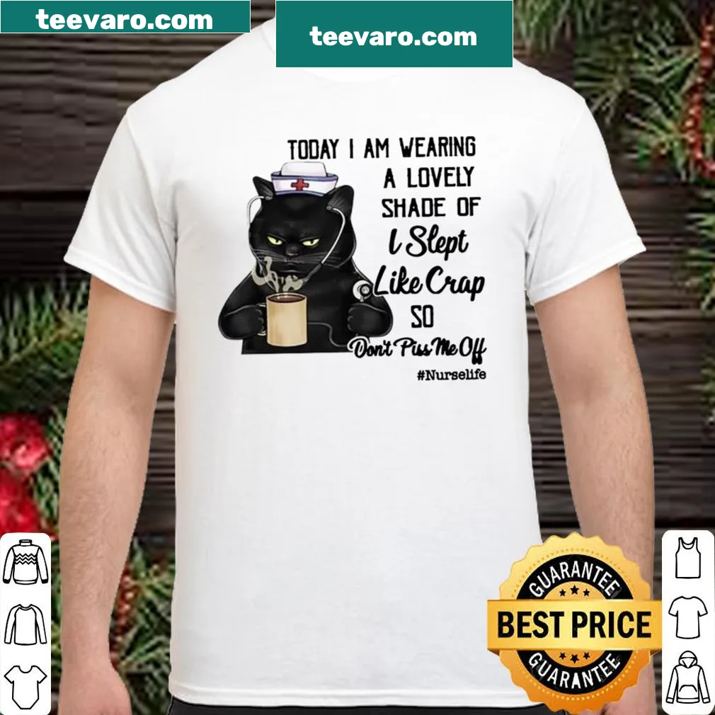 Humorous nurse shirt with sarcastic saying about sleep