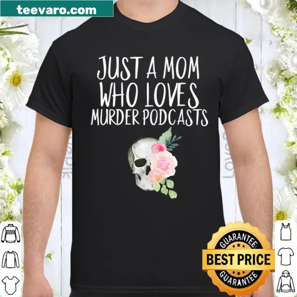 Floral half skull design with text for true crime moms