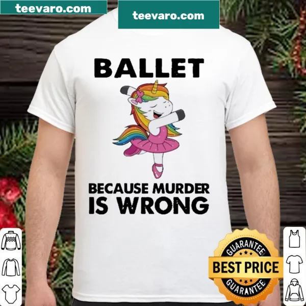 Illustration of a unicorn in ballet attire with a humorous slogan