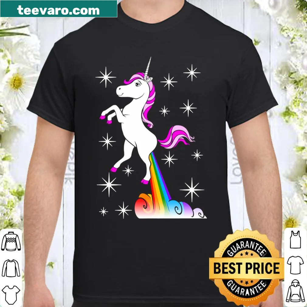 Illustration of a unicorn with rainbow, whimsical design for women