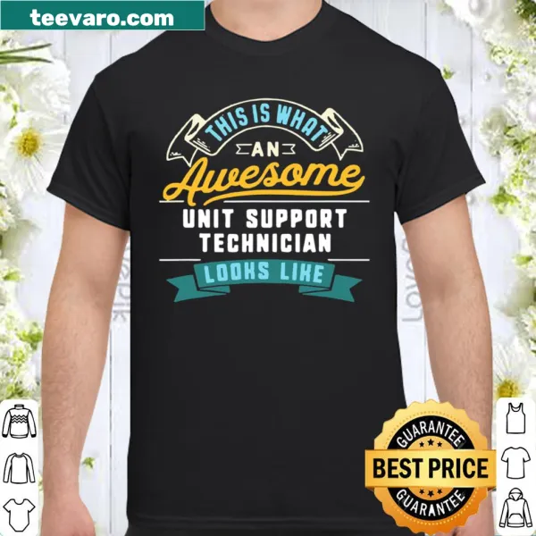 Shirt featuring bold typography for Unit Support Technicians