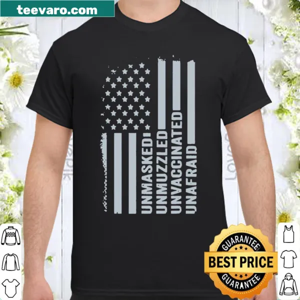Bold shirt with American flag and freedom-themed text