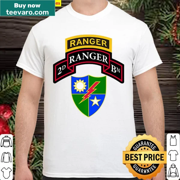 Army Ranger shirt with 2nd Battalion emblem and Ranger Tab