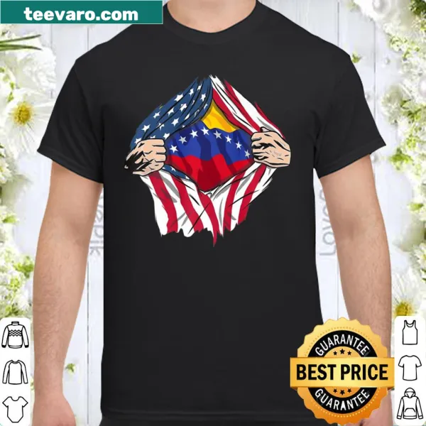 Shirt featuring the Venezuela and American flag design