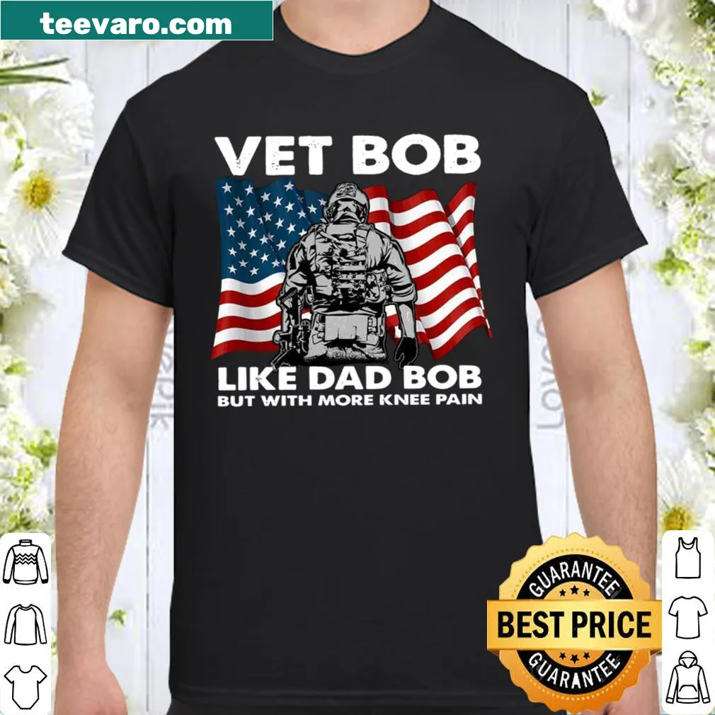 Funny typography shirt for dads about knee pain