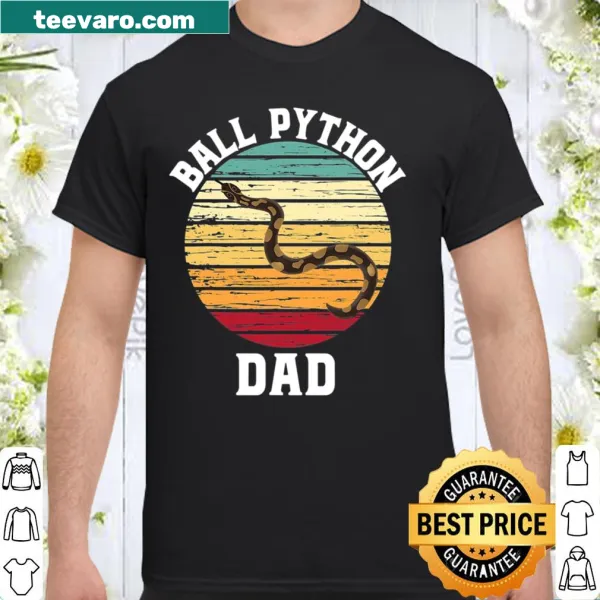 Illustrated vintage Ball Python Dad t-shirt with snake graphic