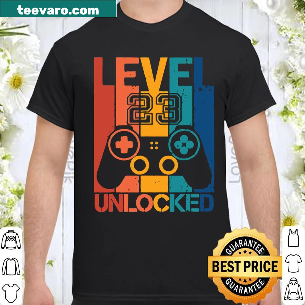 Vintage gaming Level 23 birthday T-shirt
