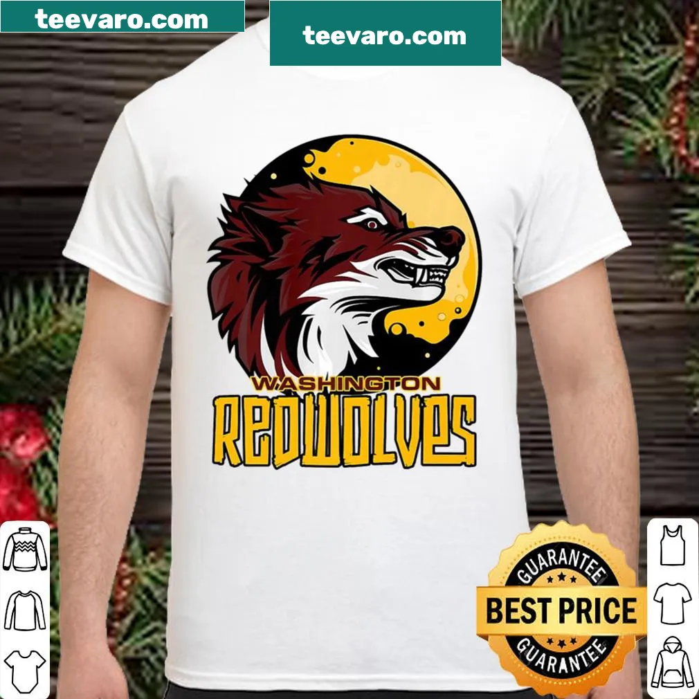 Washington Red Wolves emblem on a shirt, supporting the team.