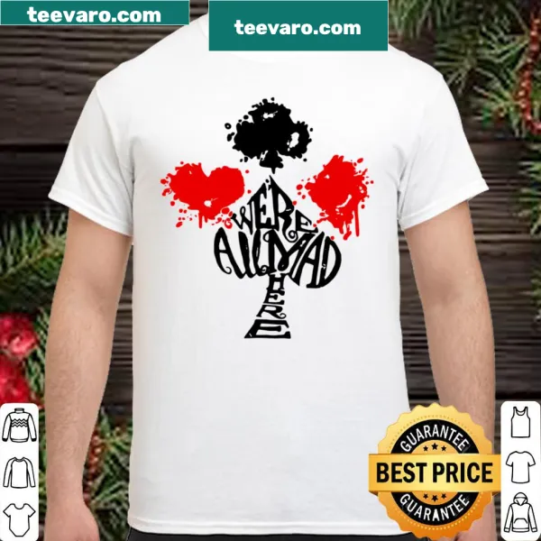 Alice in Wonderland themed t-shirt with playing cards