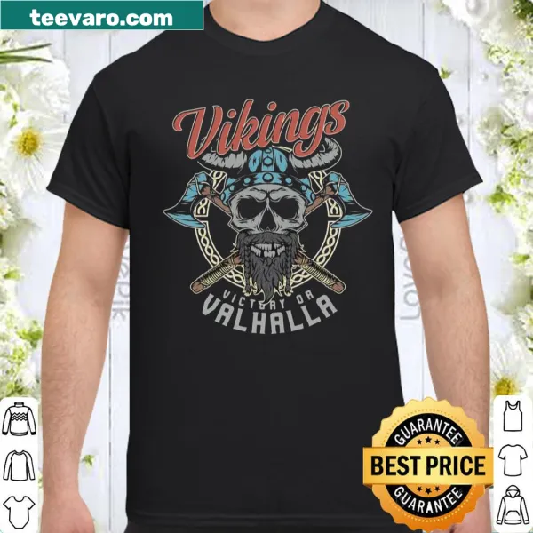 Vintage distressed Viking-themed shirt with bold lettering