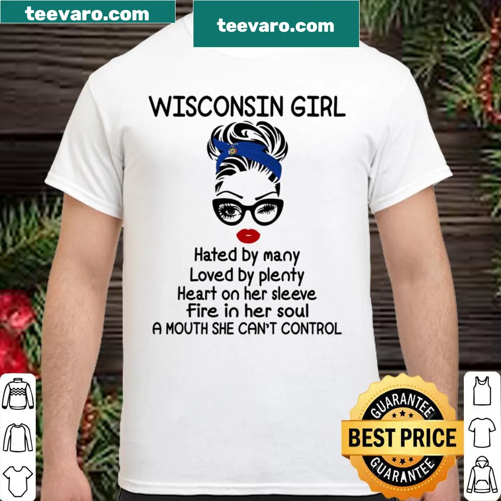 Wisconsin girl themed shirt featuring heartfelt typography