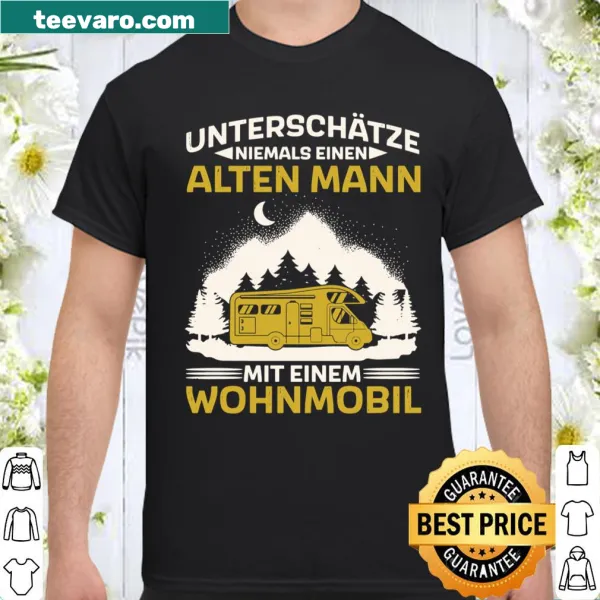 Camper-themed shirt with humorous message about traveling
