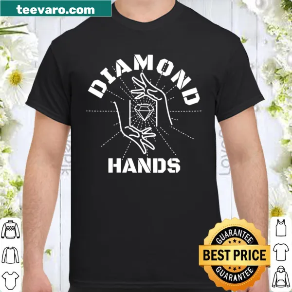 Shirt with humorous stock market phrase 'Diamond Hands Autist' in white text