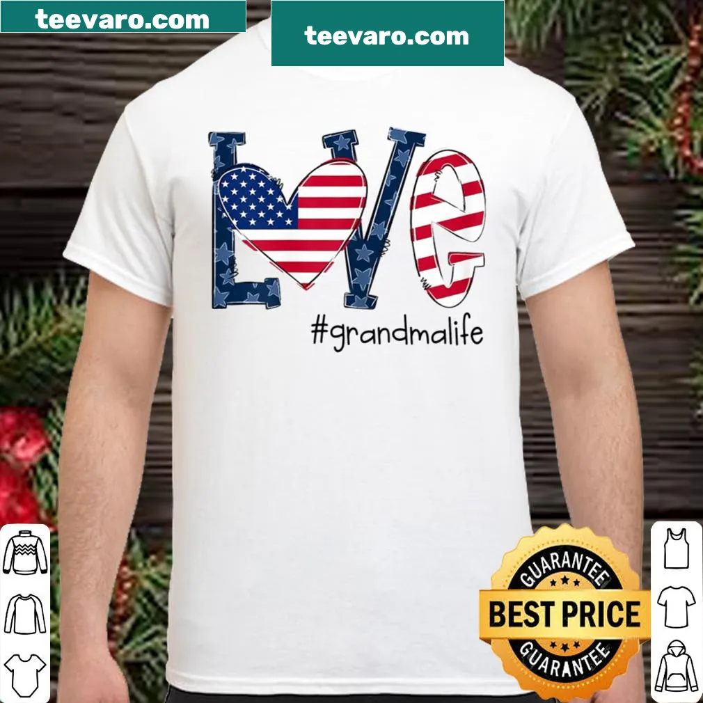 American flag-themed shirt celebrating grandmothers for 4th of July