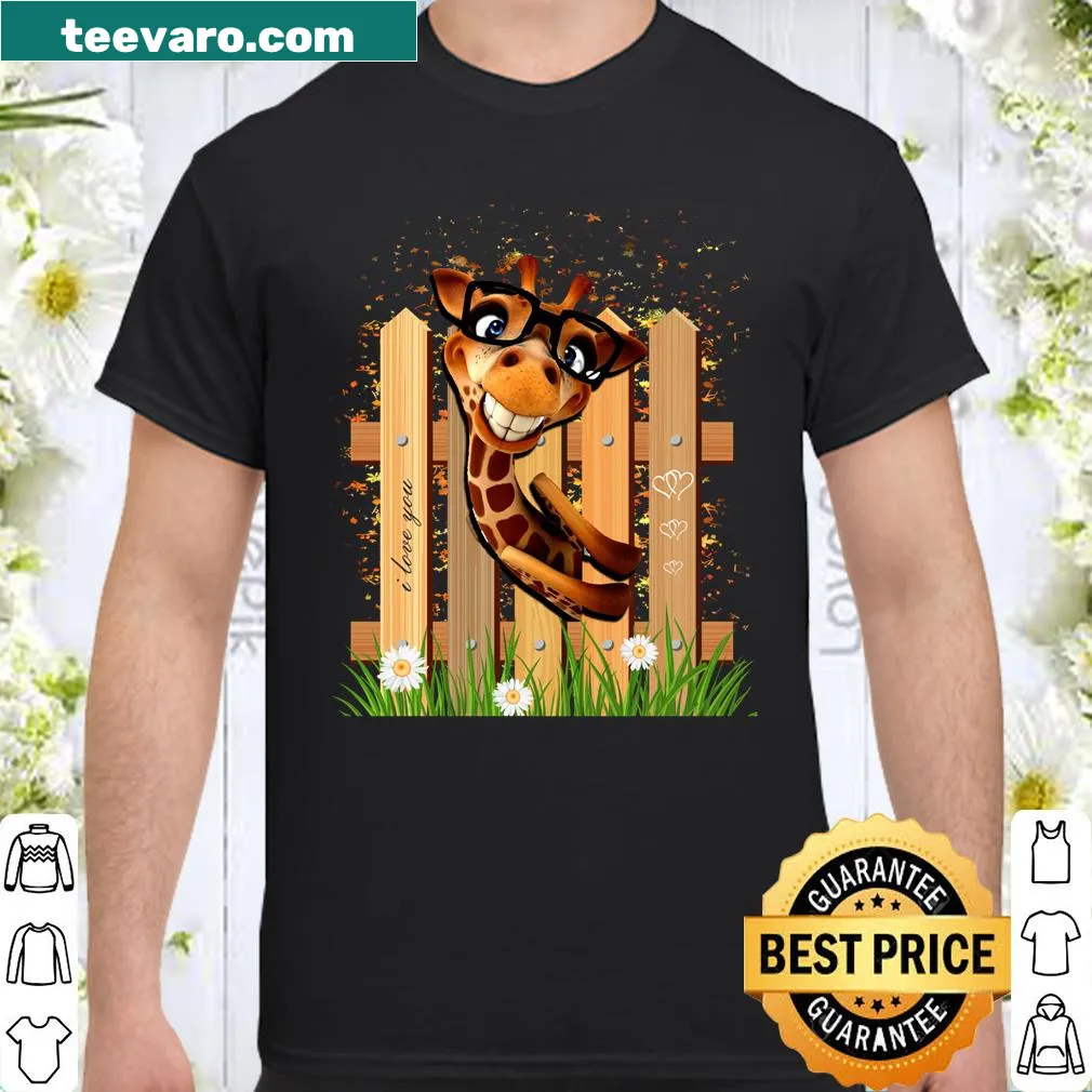 Cute summer shirt featuring a funny giraffe illustration