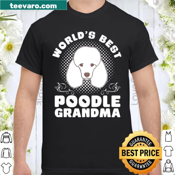 Vintage-style shirt celebrating a proud Poodle grandma with a charming graphic.