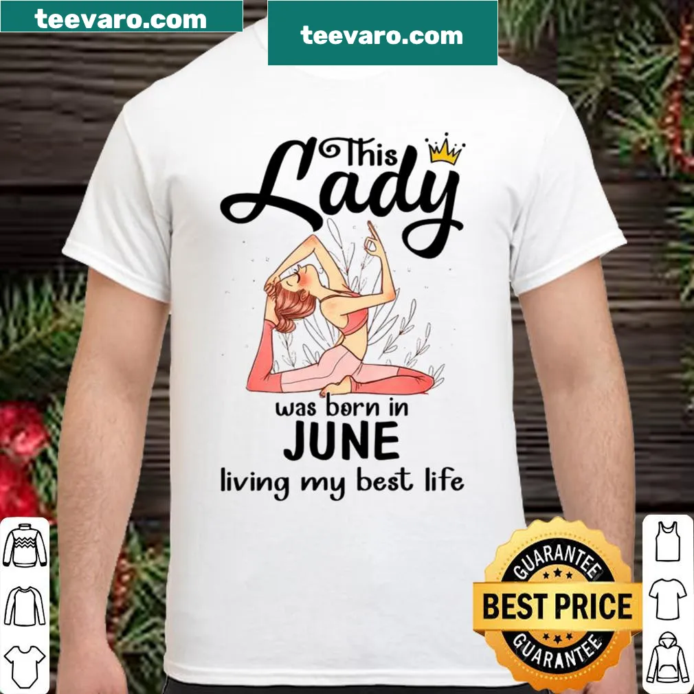 Inspirational yoga shirt with the phrase 'living my best life'
