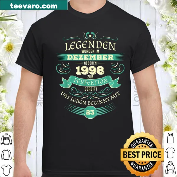 Birthday shirt celebrating 23 years since December 1998