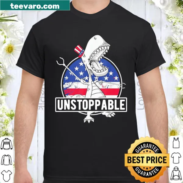 Funny dinosaur shirt celebrating Independence Day