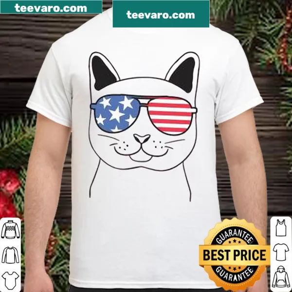 Cartoon cat graphic for 4th of July