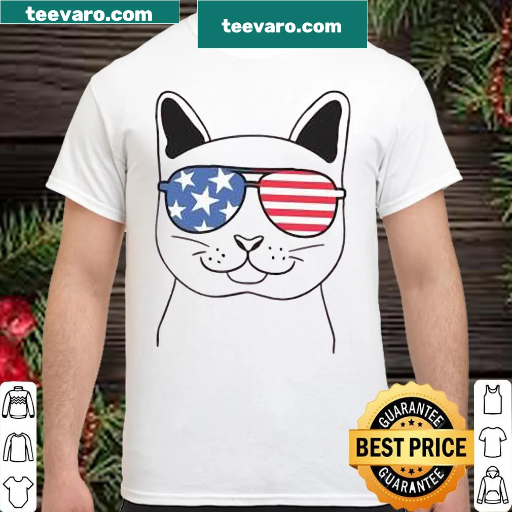 Cartoon cat graphic for 4th of July
